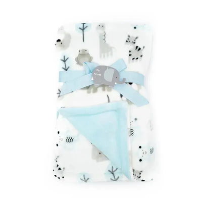 Forever Baby Baby Blanket Blue Safari Image 1