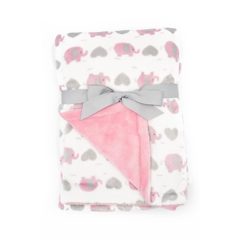 Forever Baby Blanket Pink Elephants Image 1