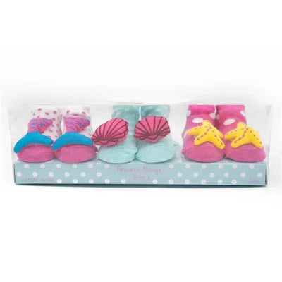 Forever Baby Girls Rattle Socks Mermaid Image 1