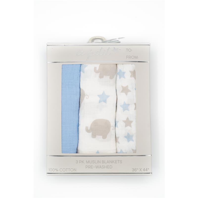 Forever Baby Muslin Swaddle Blankets Blue Image 1