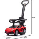 Freddo - Lamborghini 3-in-1 Ride-On Toy for Kids - Music, Light, Storage - RED Image 2