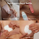 Frida Mom 13Pk Breastfeeding Survival Kit with products for relieving pain, supporting milk flow, and soothing cracked nipples.