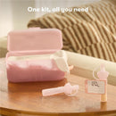 Frida Mom 15Pk Colostrum Collection Kit with a pink storage case, collection tubes, and labeled measurement tags.