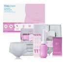 Frida Mom C-Section Recovery Kit includes postpartum care items: gray underwear, pads, compression wrap, soothing bottle, and instructions.