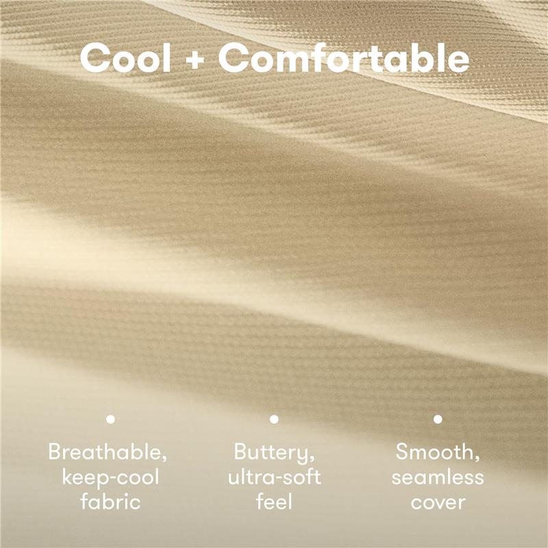 Cool and comfortable fabric features; breathable, buttery-soft feel; smooth, seamless cover for the Frida Mom pregnancy pillow.