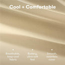 Full Body Support Cooling Pregnancy Pillow features breathable fabric, ultra-soft feel, and seamless cover details.