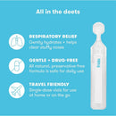 Sterile saline vials from Fridababy, designed for respiratory relief and gentle, drug-free use, with travel-friendly single doses.
