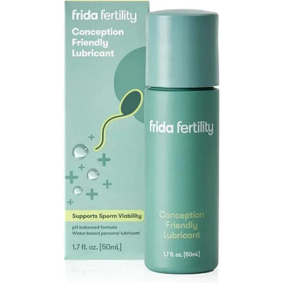 Fridababy Fertility Lubricant, a 1.7 fl oz water-based personal lubricant, supports sperm viability and is pH balanced.