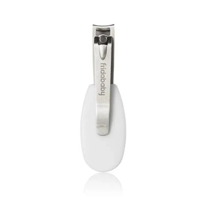 Nailfrida The Snipperclipper Solo by Fridababy, featuring a stainless steel blade and ergonomic white handle.