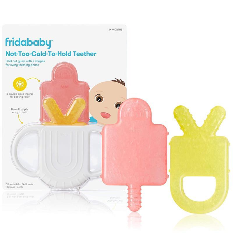 Fridababy Not-Too-Cold-To-Hold Teether, 2 Gel Filled Teethers & Silicone Handle, Silicone Teether for Babies Image 7
