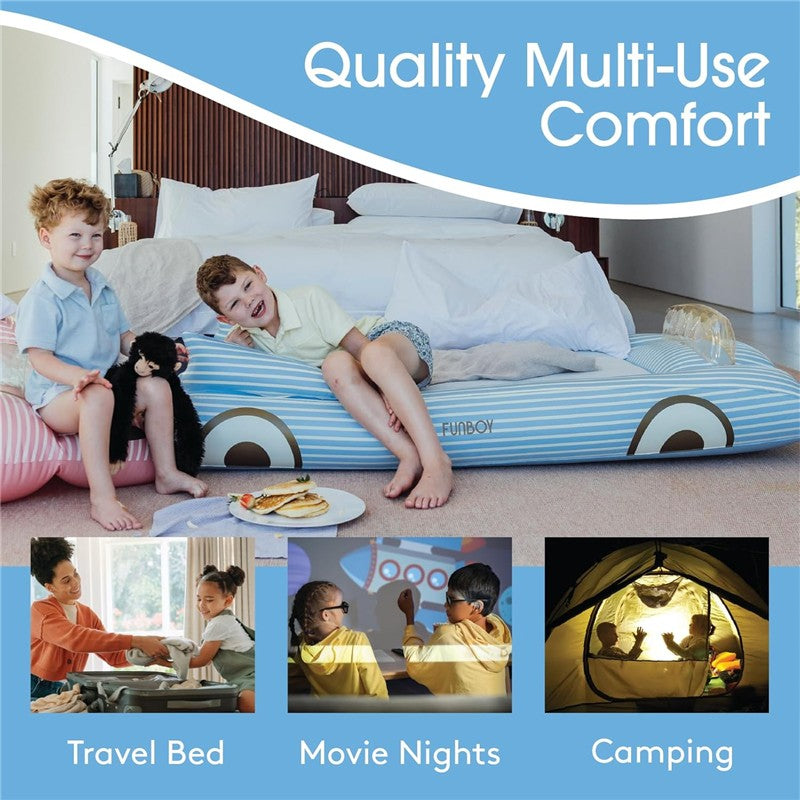 FUNBOY Blue Convertible Kids Sleepover Air Mattress Image 5