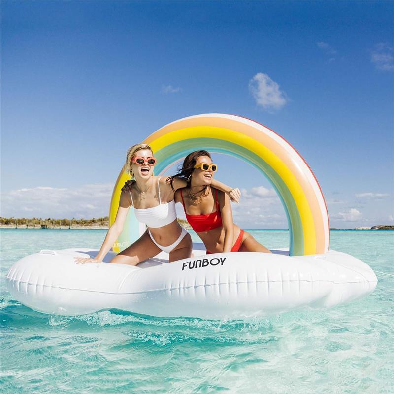 Funboy - Giant Inflatable Luxury Rainbow Cloud Island Daybed Pool Float Image 2