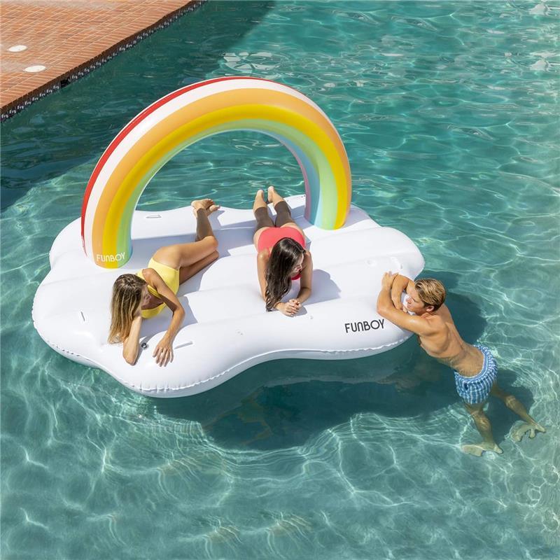 Funboy - Giant Inflatable Luxury Rainbow Cloud Island Daybed Pool Float Image 5