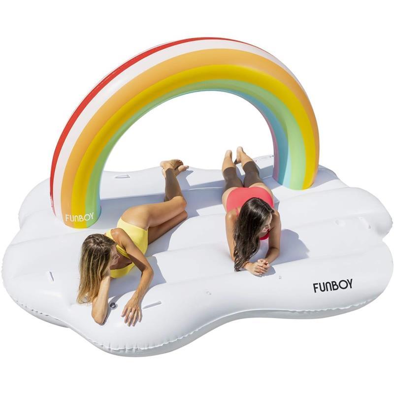 Funboy - Giant Inflatable Luxury Rainbow Cloud Island Daybed Pool Float Image 6