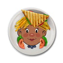 Genuine Fred - Fred Ms. Food Face Dinner Plate for Kids - 8.25” Ceramic Dinnerware Plate Lets Children Create Edible Hairstyles & Accessories - Fun Image 6