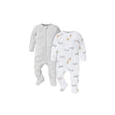 Gerber 2Pk Baby 2-Way Zip Thermal Footed Sleep 'N Play, Airplanes Image 1
