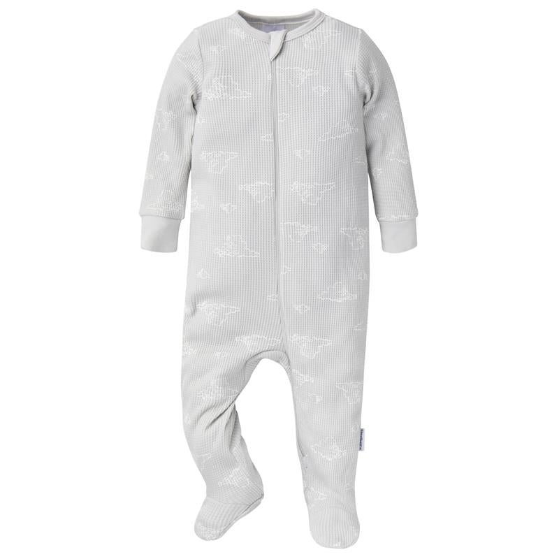 Gerber 2Pk Baby 2-Way Zip Thermal Footed Sleep 'N Play, Airplanes Image 4