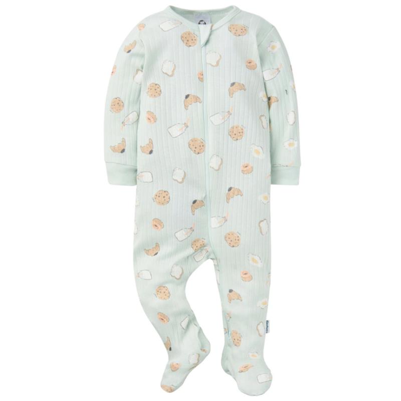 Gerber 2Pk Baby Neutral Ivory French Breakfast Bodysuits Image 3