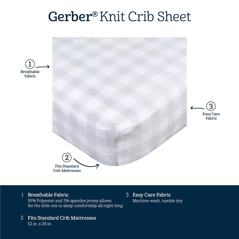 Gerber 2Pk Baby Unisex Knit Crib Sheet, Dino Time, One Size Image 6