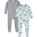 Gerber - 2Pk Sleep 'N Play Snap Front, Green/Frogs Image 1