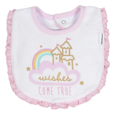 Gerber - 3 PK Terry Bib Girl, Castle, One Size Image 2