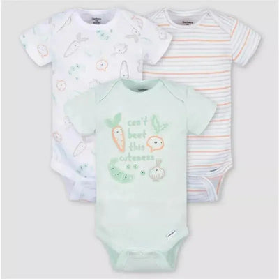 Gerber - 3Pk Vegetables Short Sleeve Onesies Image 1