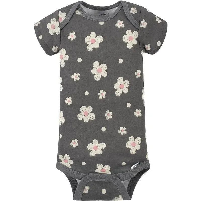 Gerber - 4Pk Baby Short Sleeve Onesies - Girl Leopard Image 4