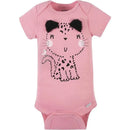 Gerber - 4Pk Baby Short Sleeve Onesies - Girl Leopard Image 5
