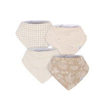 Gerber 4Pk Bandana Bibs, Neutral Multi Tan Image 1
