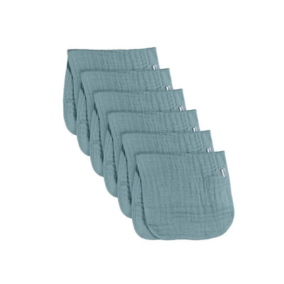 Gerber 6Pk Baby Boys & Girls Muslin Burp Cloths, Teal, Large Size 20 x 10 Image 1