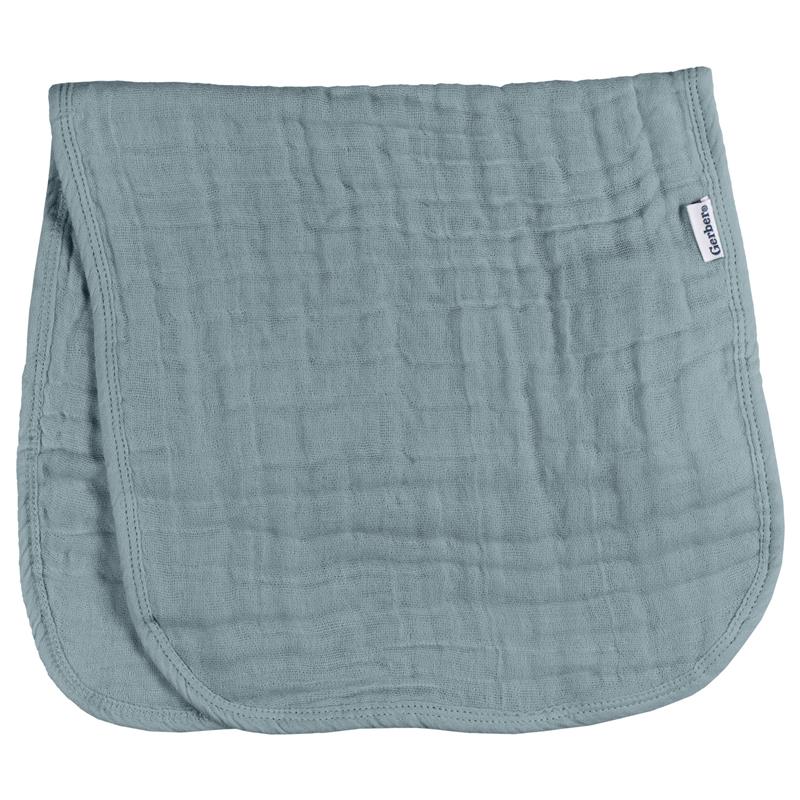 Gerber 6Pk Baby Boys & Girls Muslin Burp Cloths, Teal, Large Size 20 x 10 Image 4