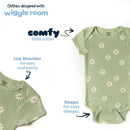 Gerber 8Pk Baby Girls Golden Floral Onesies Bodysuits Image 5