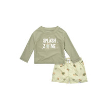 Gerber Baby Boys Baby Toddler Long Sleeved Rashguard Swim Bathing Suit Set Turtles Image 1