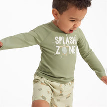Gerber Baby Boys Baby Toddler Long Sleeved Rashguard Swim Bathing Suit Set Turtles Image 2