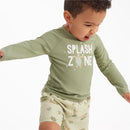 Gerber Baby Boys Baby Toddler Long Sleeved Rashguard Swim Bathing Suit Set Turtles Image 2