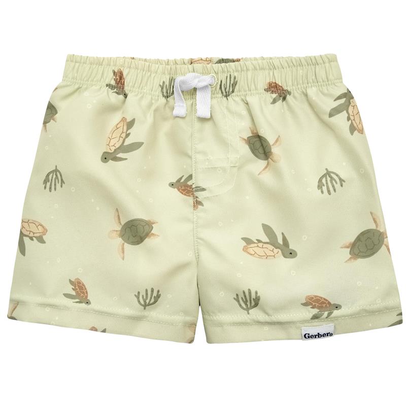 Gerber Baby Boys Baby Toddler Long Sleeved Rashguard Swim Bathing Suit Set Turtles Image 4