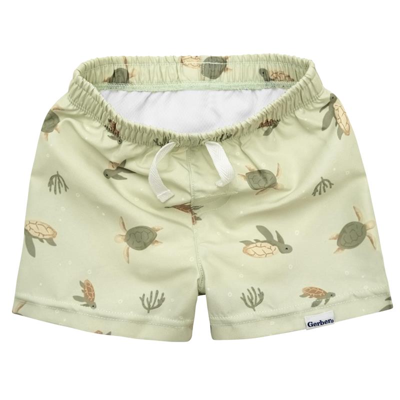 Gerber Baby Boys Baby Toddler Long Sleeved Rashguard Swim Bathing Suit Set Turtles Image 5