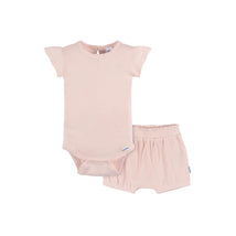 Gerber Baby Girls' Bodysuit and Shorts Set, Crystal Pink Image 1
