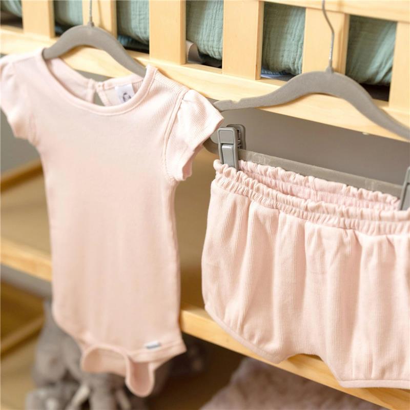 Gerber Baby Girls' Bodysuit and Shorts Set, Crystal Pink Image 3