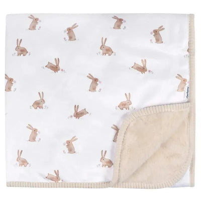 Gerber Bedding - 1Pk 2Ply Plush Blanket, Bunny Image 1
