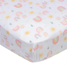Gerber Bedding - 1Pk Changing Pad Cover, Girl Rainbows Image 1