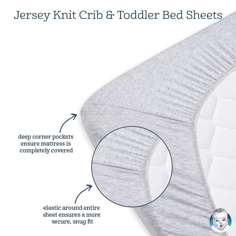 Gerber Bedding - 1Pk Fitted Baby Crib Sheet - Boy Woodland Stripes Image 4