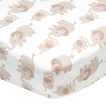 Gerber Bedding - 1Pk Fitted Baby Crib Sheet - Girl Safari Image 1