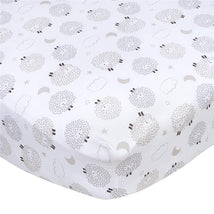 Gerber Bedding - 1Pk Fitted Baby Crib Sheet - Neutral Sheep Image 1