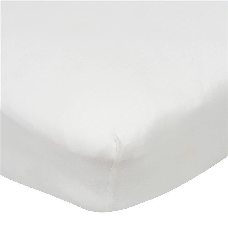 Gerber Bedding - 1Pk Fitted Baby Crib Sheet - Neutral White Image 1