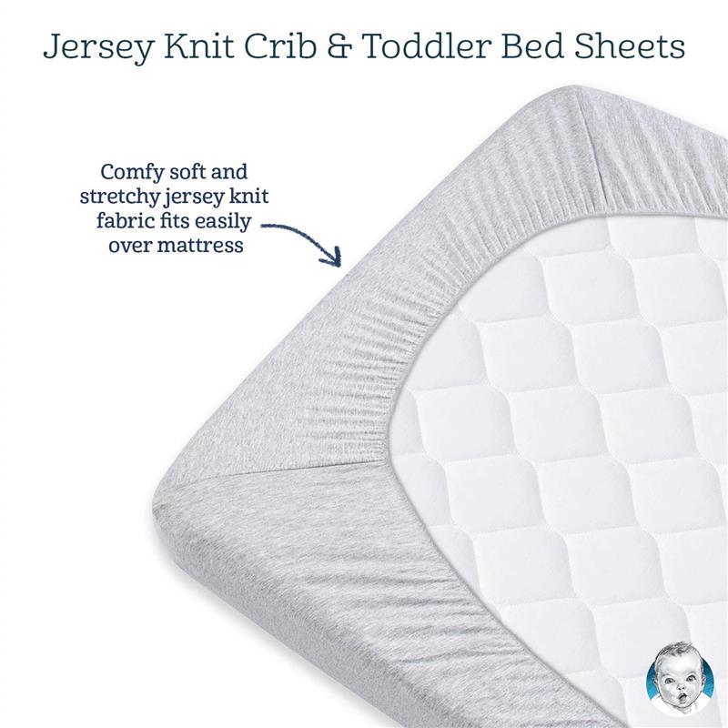 Gerber Bedding - 1Pk Fitted Baby Crib Sheet - Neutral White Image 3