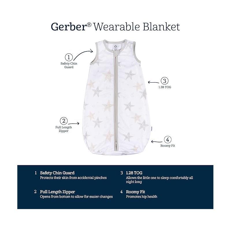 Gerber Bedding - 1Pk Sleep Sack, Neutral Celestial Image 3