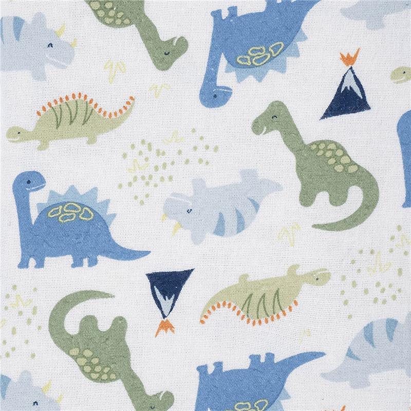 Gerber Bedding - 5Pk Flannel Baby Blanket - Boy Dino Space Blue Image 4