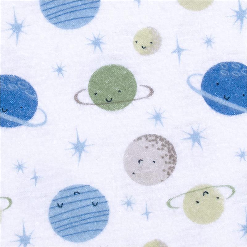 Gerber Bedding - 5Pk Flannel Baby Blanket - Boy Dino Space Image 3