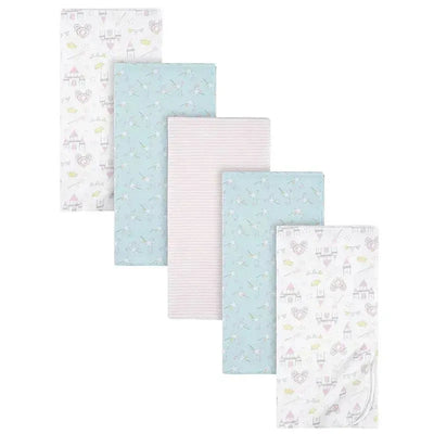 Gerber Bedding - 5Pk Flannel Baby Blanket - Girl Princess Image 1